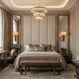 Harrington Almond Woven Channelled Headboard with Mid Taupe Frame, Super King