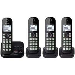Panasonic KX-TGC464EB Cordless Phone & Answer Machine - Quad, New