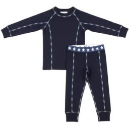 Cold Stars Merino Whool Junior Ski Underwear Set (Marine) - Blue - Size: 104