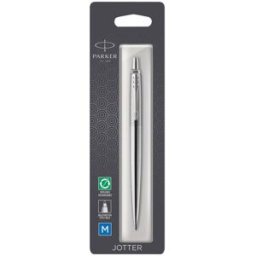 Parker Jotter Ballpoint Pen: Stainless Steel with Chrome Trim