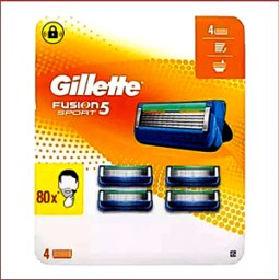 Gillette Fusion5 Sport Razor Blades: 4-Pack Precision Refill Cartridges