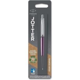 Parker Jotter Ballpoint Pen: Victoria Violet with Chrome Trim Medium Blue Ink