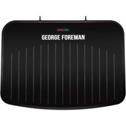 George Foreman 25820 Large Electric Fit Grill 2400W Non-Stick Panini Press BBQ Griddle - Black, New