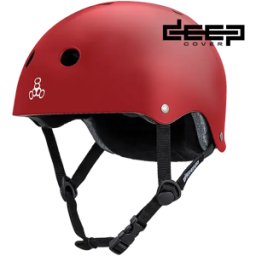 Triple Eight Deep Cover Helmet (Red Glossy) - Red - Size: Extra Large