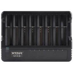 Xtar MX8 8-Slot 1.5V, 3.7V Lithium & AA/AAA NiMH Smart Charger