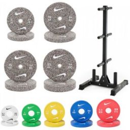 nikestrength Nike Strength Grind Bumper Plates 100kg Set + Change Plates Set + Plate...