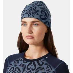 Helly Hansen LIFA® Merino Beanie Navy STD - Navy Blue Nordic Aop - Unisex