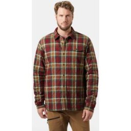 Helly Hansen Men’s Isfjord Insulated Shacket Brown L - Sepia Fjell Plaid Brown - Male