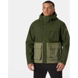 Helly Hansen Men's Escape Utility Rain Jacket Green S - Utility Green - Male