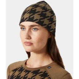 Helly Hansen LIFA® Merino Beanie Brown STD - Sepia Houndstooth Aop Brown - Unisex