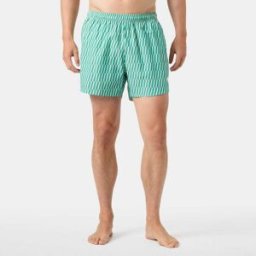 Helly Hansen Men's Newport Trunk 4.5 - Dark Mint Offset Stripe Aop Green - Male