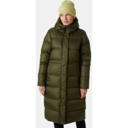 Helly Hansen Women's Essence Long Down Coat Green XL - Utility Green - Female