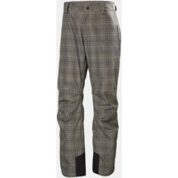 Helly Hansen Men's Legendary Insulated Ski trousers Brown S - Pebble Broxburn Plaid Aop Brown - Male