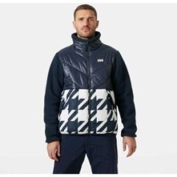 Helly Hansen Men's Village Hybrid Jacket Navy M - Navy Blue Houndstooth Aop - Male