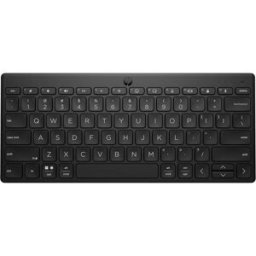 HP 350 Compact Bluetooth Keyboard. Connect up to 3 devices via Bluetooth 5.2, Multi-OS, with SMART shortcuts, dictation and emoji keys, made from 60% recycled materials, Black, New