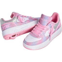 Heelys Rezerve Low Pink/Rainbow Roller Shoes (Pink) - Pink;White - Size: 4 EU