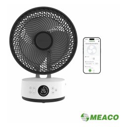 Meaco Sefte Pro Cordless Desktop Air Circulator 10” Portable Fan|40Hr Battery