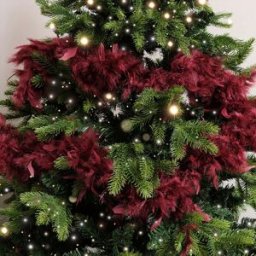Large Oxblood Red Feather Boa Christmas Garland - 182cm (1.82m / 71.6') Material: Christmas