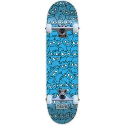 Meow Skateboards Meow Sticker Pile Complete Skateboard (Cyan) - Blue - Size: 8.25