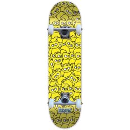 Meow Skateboards Meow Sticker Pile Soft Top Kids Skateboard (Yellow) - Yellow - Size: 6.75