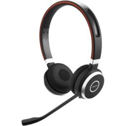 Jabra Evolve 65 Wireless Stereo On-Ear Headset – Microsoft Teams Certified with Charging Stand & USB Bluetooth Adapter – Black