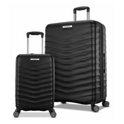 Samsonite Precision DLX Hardside 2 Piece Suitcase|Luggage Set in Black