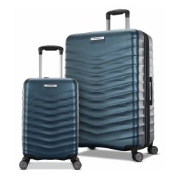 Samsonite Precision DLX Hardside 2 Piece Suitcase|Luggage Set in Blue