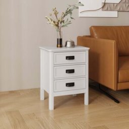 3 Drawer Bedside Table - Lawrence Ivory Range Material: Furniture/Furniture Ranges/Lawrence Range/Lawrence Ivory Range
