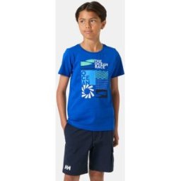 Helly Hansen Junior's Ocean Race T-Shirt Blue 10 - Cobalt Blue - Male