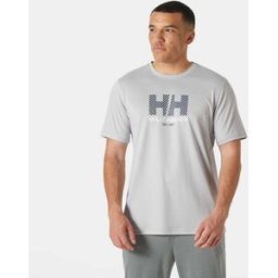 Helly Hansen Men's Tech Graphic T-Shirt 2.0 Grey 2XL - Grey Fog - Male