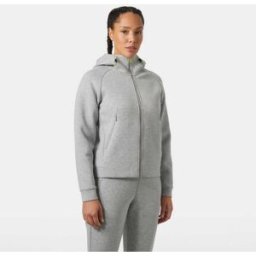 Helly Hansen Women's HP Ocean Full-Zip Short Jacket Grey L - Grey Melange - Female