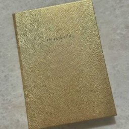 Gold 'Thoughts' Lined Notebook