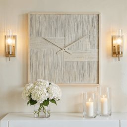 Daisy Cream Threaded Decorative Wall Clock