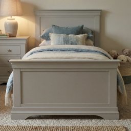 Chalbury 3ft High-End Single Bed Frame in Pebble Grey