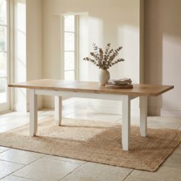 Burford 6-10 Seater Extending Dining Table in Warm White