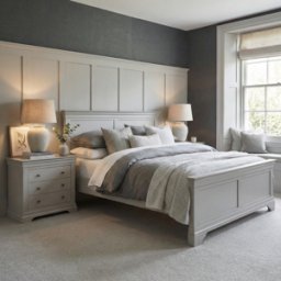 Chalbury 5ft High-End Kingsize Bed Frame in Pebble Grey