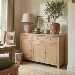 Burford Large 3 Door 3 Drawers Sideboard in Natural Oak
