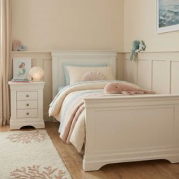 Chalbury 3ft High-End Single Bed Frame in Warm White