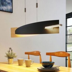 Pendant Light Marija Lucande, dimmable, Black, Living / Dining Room, metal, Modern, Ceiling Light