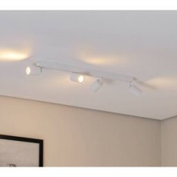 Ceiling spotlight Top, white, 83 cm, 4-bulb, metal, GU10 Top TK Lighting, dimmable, White / opal, Living / Dining Room, metal, Modern, Ceiling Light