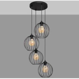 Pendant Light Cumera HELAM, dimmable, Black, Living / Dining Room, metal, Modern, Ceiling Light