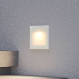 Arcchio LED recessed wall lamp Zamo, white, 11 cm, metal, IP65 Zamo Arcchio, dimmable, White / opal, Hallway, Aluminium, Modern, Outdoor Wall Light