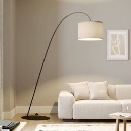 Arc Lamp Floor Alice Nowodvorski Lighting, Brown / rust, Living / Dining Room, Textile / fabric / silk, Modern, Floor Lamp