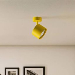 Chloe adjustable downlight, 1-bulb, yellow Argon, dimmable, Yellow / orange, Living / Dining Room, metal, Modern, Ceiling Light