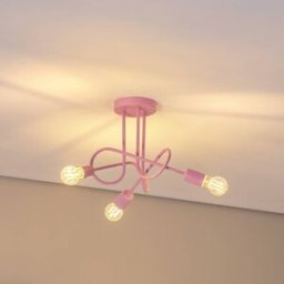 Ceiling Light Oxford HELAM, dimmable, Violet / pink / rose, Living / Dining Room, metal, Ceiling Light