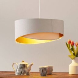 Pendant Light Chloe Maco Design, dimmable, White / opal, Living / Dining Room, Textile / fabric / silk, Modern, Ceiling Light