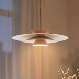 Pendant Light Livie Lucande, dimmable, Cream / amber, Living / Dining Room, Modern, Ceiling Light
