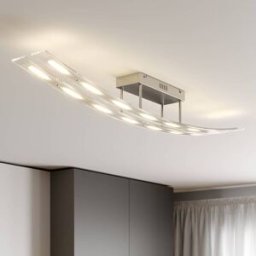 LED Ceiling Light Jarda Lindby, dimmable, Clear / transparent, Living / Dining Room, Glass, Modern, Ceiling Light