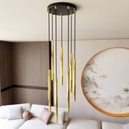 Pendant Light Selter EMIBIG LIGHTING, dimmable, Brass / gold, Living / Dining Room, metal, Ceiling Light