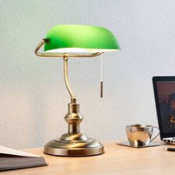 Desk Lamp Milenka Lindby, Bronze / antique brass, Living / Dining Room, metal, Antique, Table Lamp